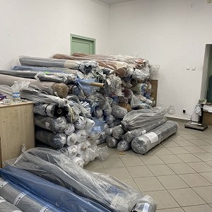 122 Stoffrollen aus Baumwolle, lose