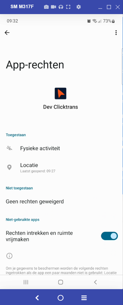 app Clicktrans op Android